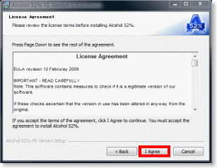 Alcohol 52% ライセンス確認