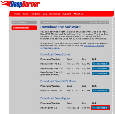 DeepRipper本体ダウンロードページ