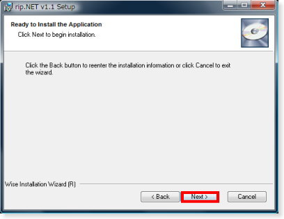 インストールの開始